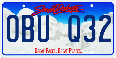 SD license plate 0BUQ32