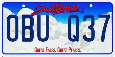 SD license plate 0BUQ37