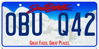 SD license plate 0BUQ42