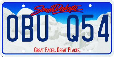 SD license plate 0BUQ54