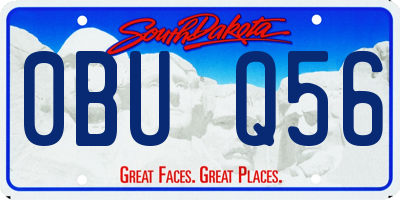 SD license plate 0BUQ56