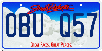 SD license plate 0BUQ57