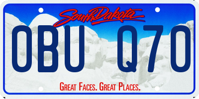 SD license plate 0BUQ70