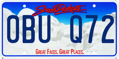 SD license plate 0BUQ72