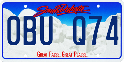 SD license plate 0BUQ74