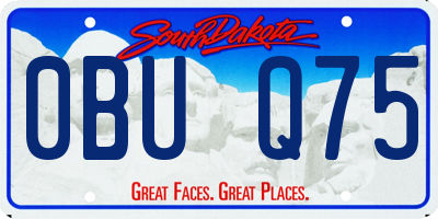SD license plate 0BUQ75