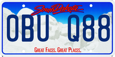 SD license plate 0BUQ88