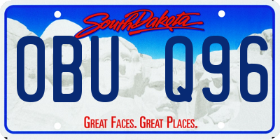SD license plate 0BUQ96