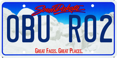SD license plate 0BUR02