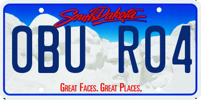 SD license plate 0BUR04