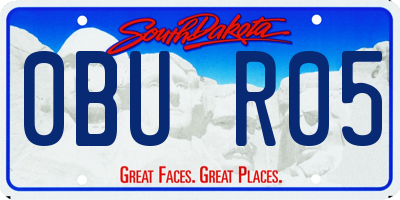 SD license plate 0BUR05