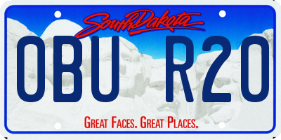 SD license plate 0BUR20