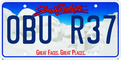 SD license plate 0BUR37