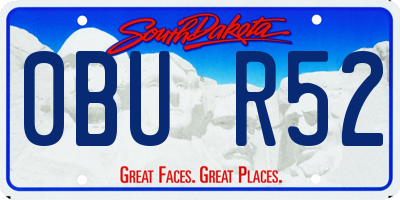SD license plate 0BUR52