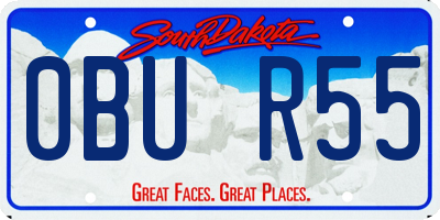 SD license plate 0BUR55