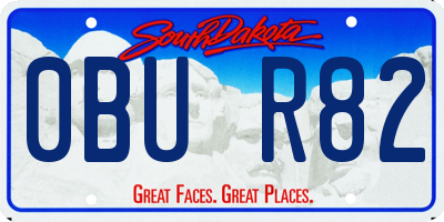 SD license plate 0BUR82