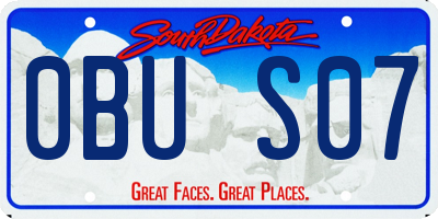 SD license plate 0BUS07