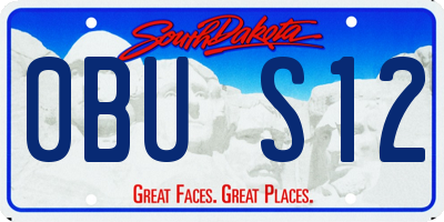 SD license plate 0BUS12