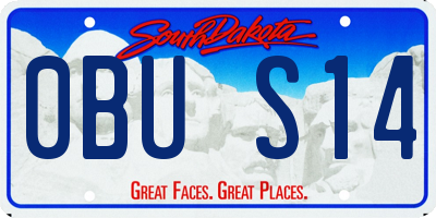 SD license plate 0BUS14