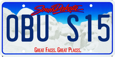 SD license plate 0BUS15