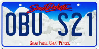 SD license plate 0BUS21