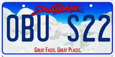 SD license plate 0BUS22
