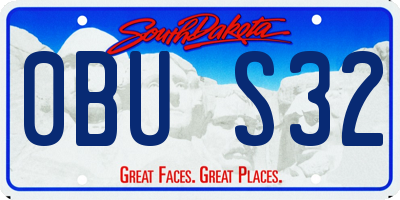 SD license plate 0BUS32