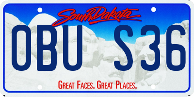 SD license plate 0BUS36