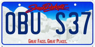 SD license plate 0BUS37