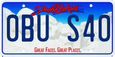 SD license plate 0BUS40