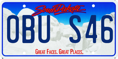SD license plate 0BUS46