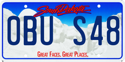 SD license plate 0BUS48