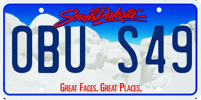 SD license plate 0BUS49