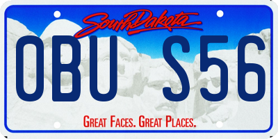 SD license plate 0BUS56