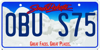 SD license plate 0BUS75