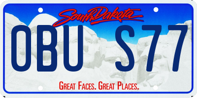 SD license plate 0BUS77