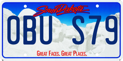 SD license plate 0BUS79