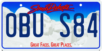 SD license plate 0BUS84