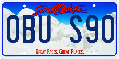 SD license plate 0BUS90