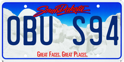 SD license plate 0BUS94