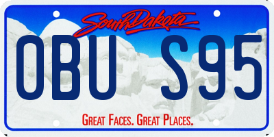 SD license plate 0BUS95