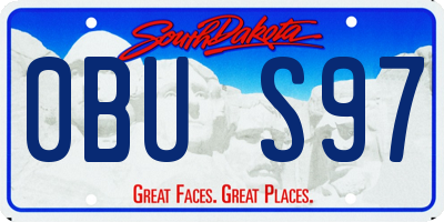 SD license plate 0BUS97