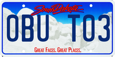SD license plate 0BUT03