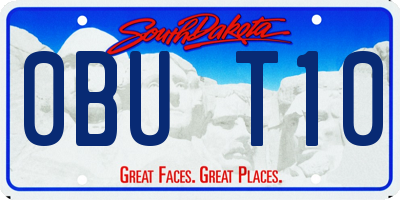 SD license plate 0BUT10
