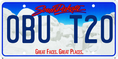 SD license plate 0BUT20