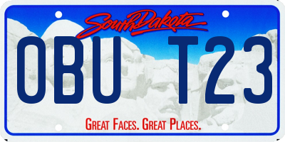 SD license plate 0BUT23