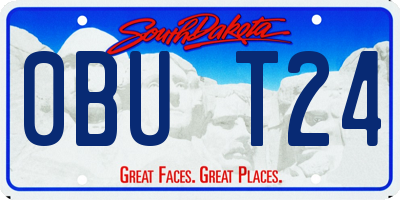 SD license plate 0BUT24