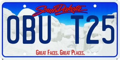 SD license plate 0BUT25