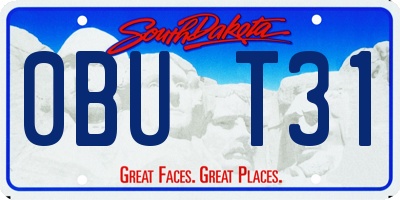 SD license plate 0BUT31