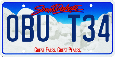 SD license plate 0BUT34